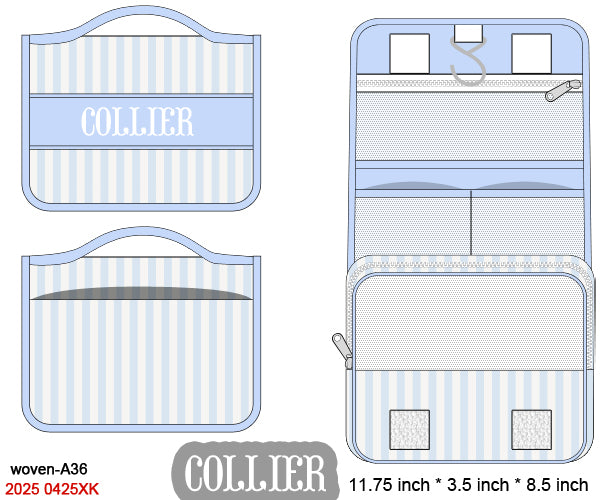 Blue Stripes + Baby Blue Luggage