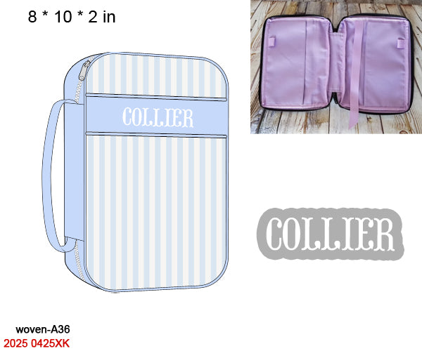 Blue Stripes + Baby Blue Luggage