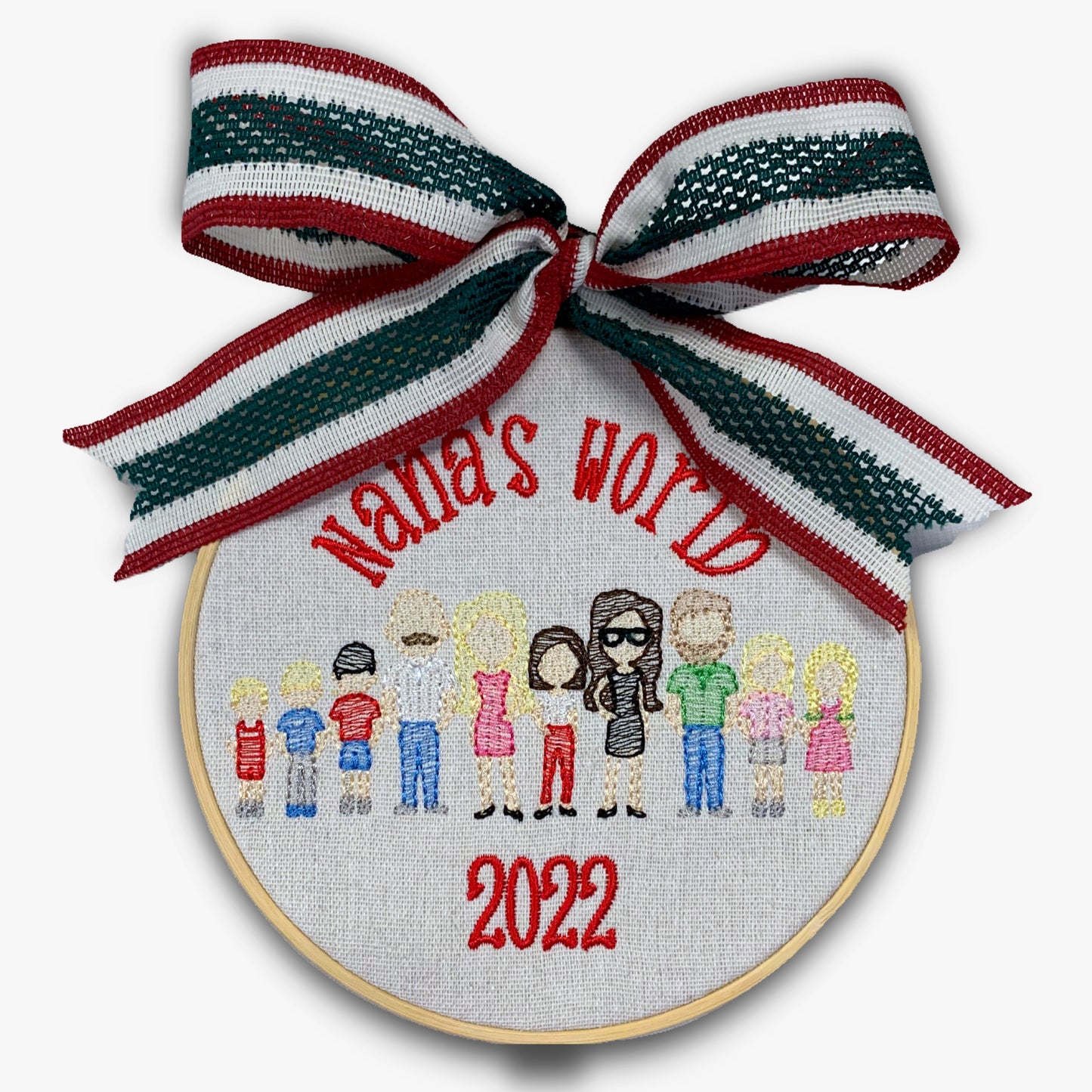 Custom Embroidered Christmas Ornament