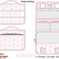 Pink Flowers + Bows Toile Luggage