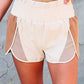 Apricot Color Block Split High Waist Shorts