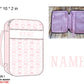 Pink Flowers + Bows Toile Luggage