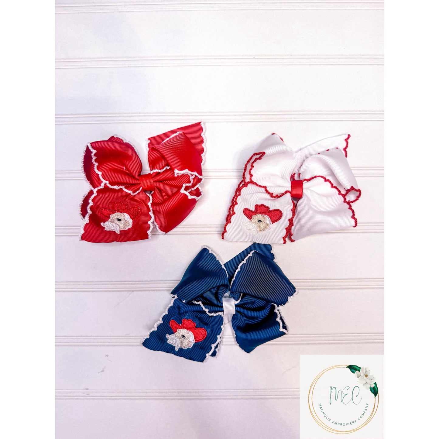 Colonel Rebel Embroidered Bows