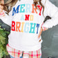 White Merry And Bright Cable Knit Pullover Sweatshirt