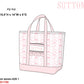 Pink Flowers + Bows Toile Luggage