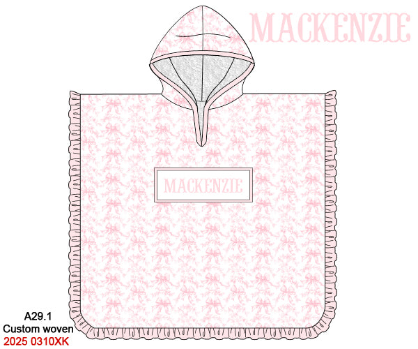 Pink Flowers + Bows Toile Luggage