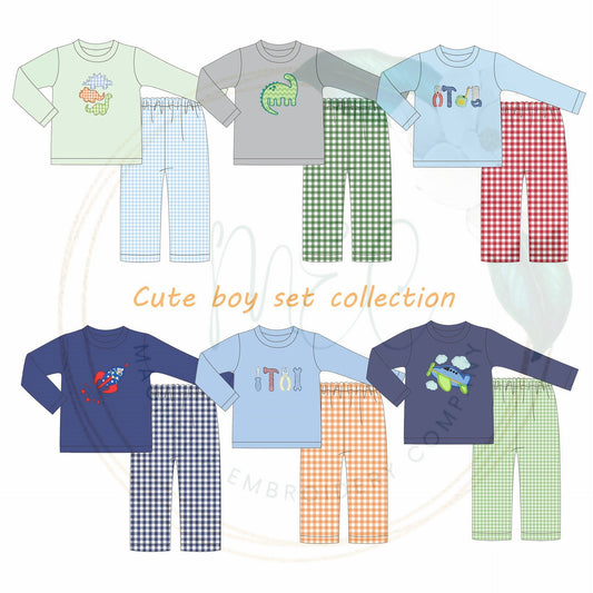 Applique Pants Sets