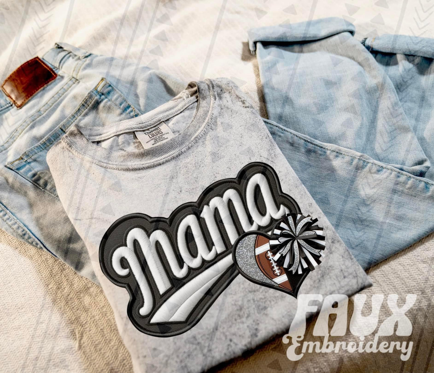 FAUX Varsity Mama Sweatshirt