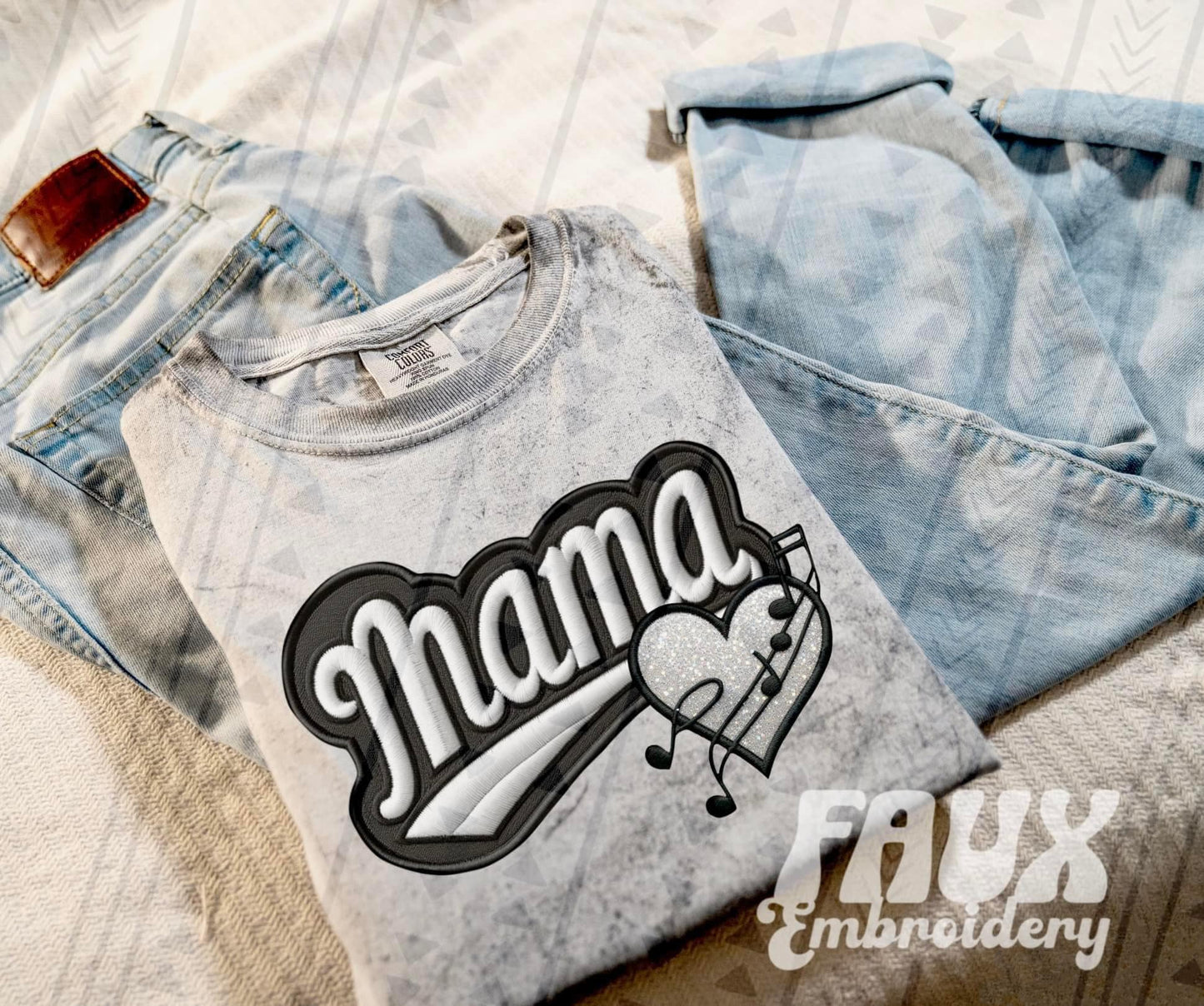 FAUX Varsity Mama Sweatshirt