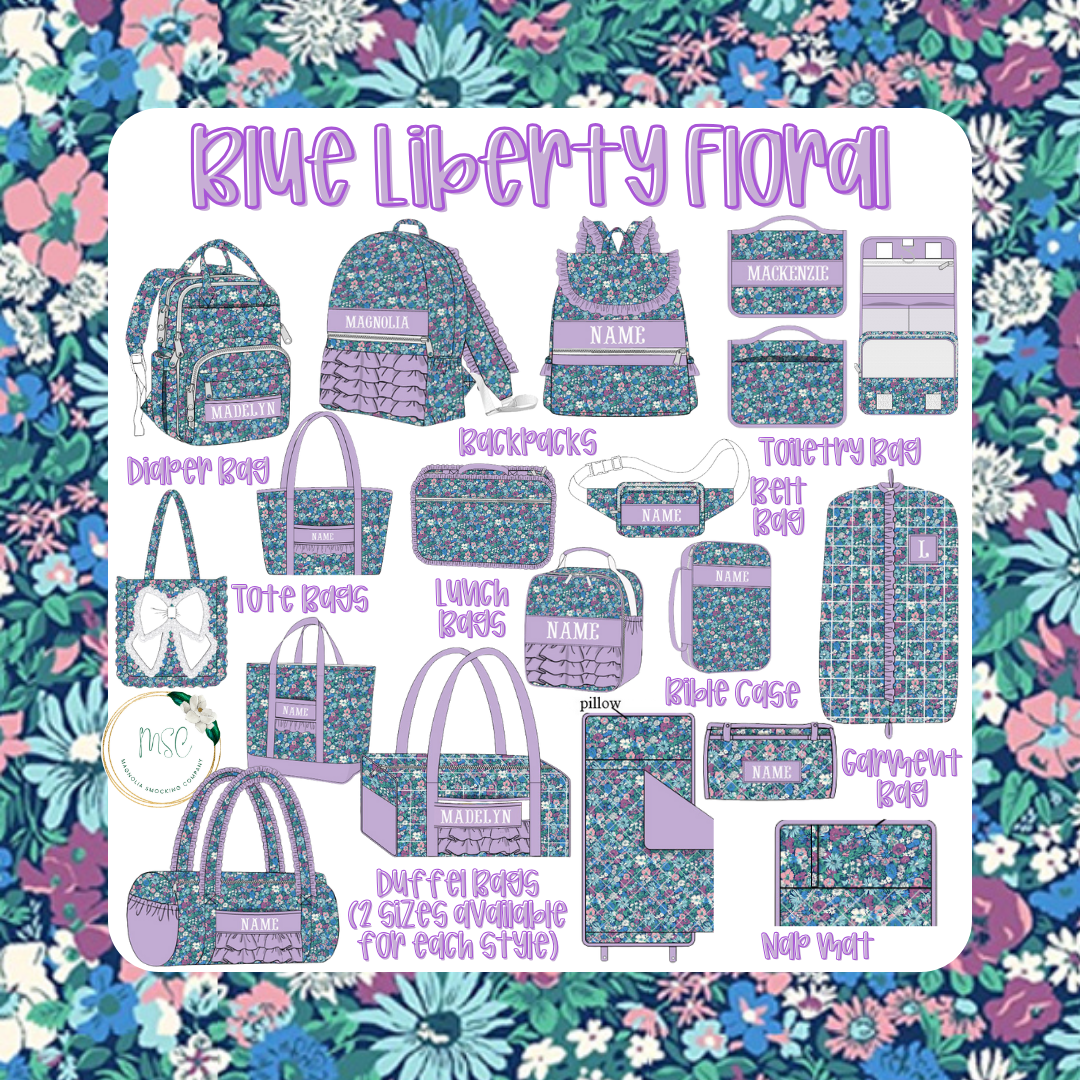 Blue Liberty Floral Luggage