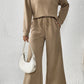 Khaki Ultra Loose Textured 2pcs Slouchy Outfit