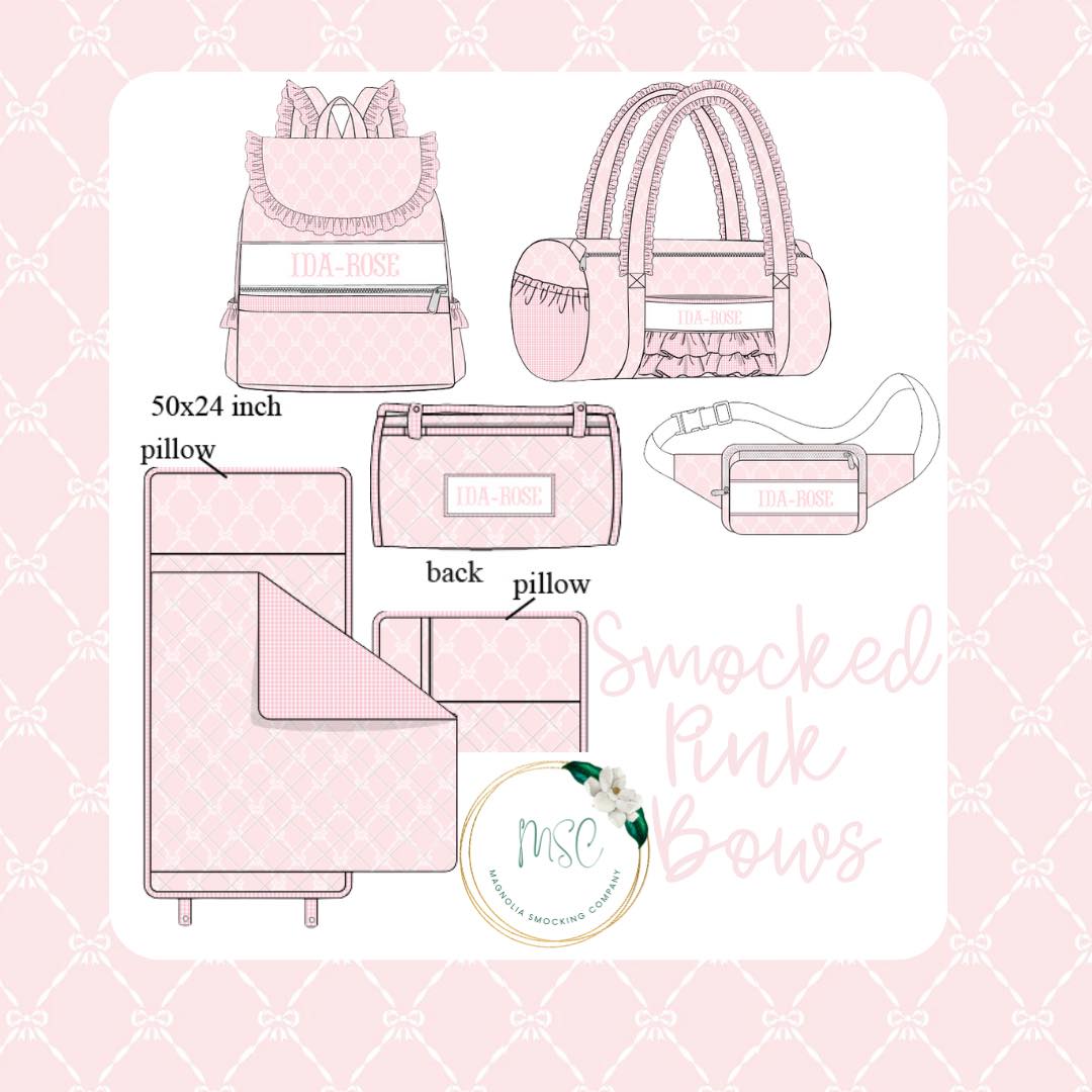 Girls Custom Smocked Luggage Pre-Order