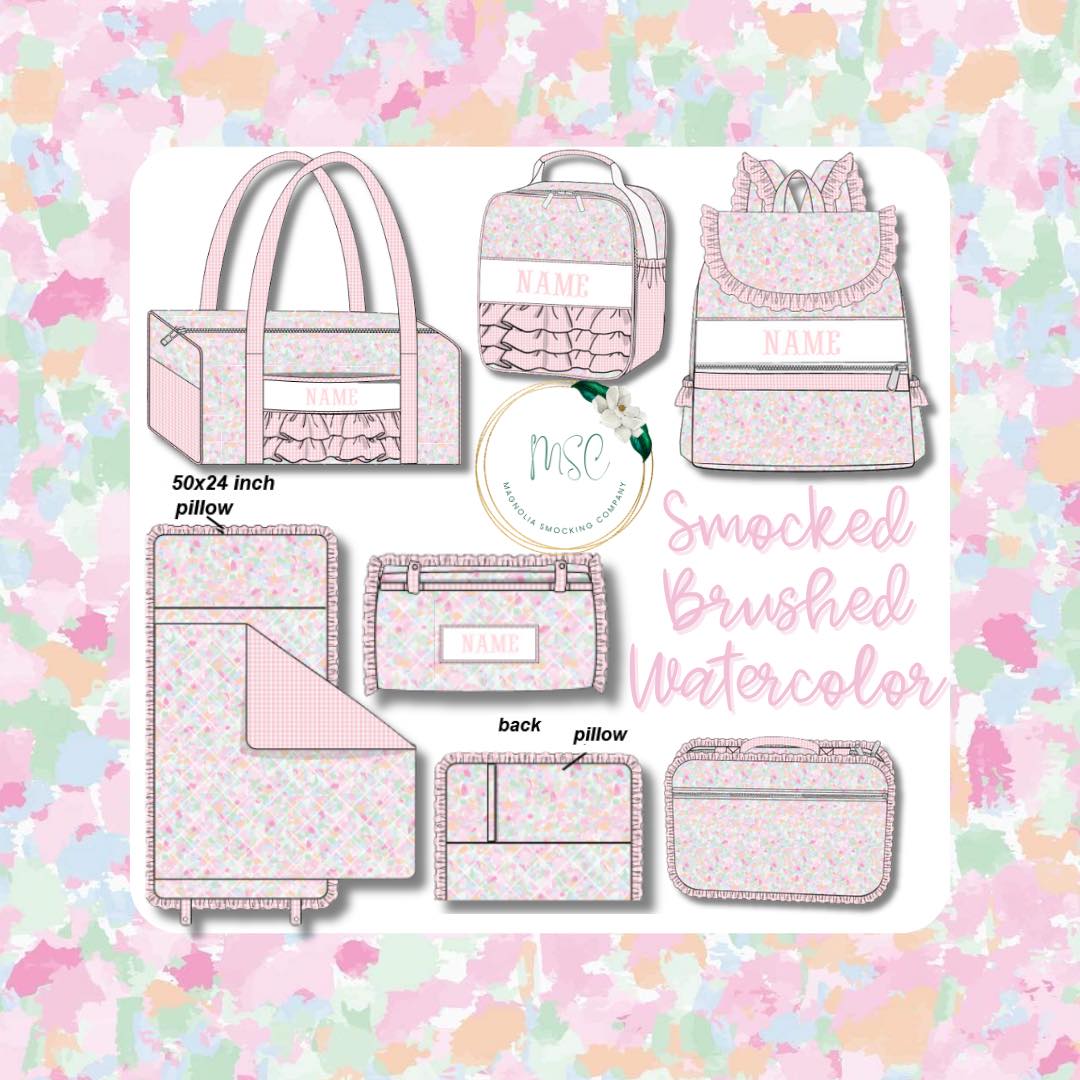 Girls Custom Smocked Luggage Pre-Order