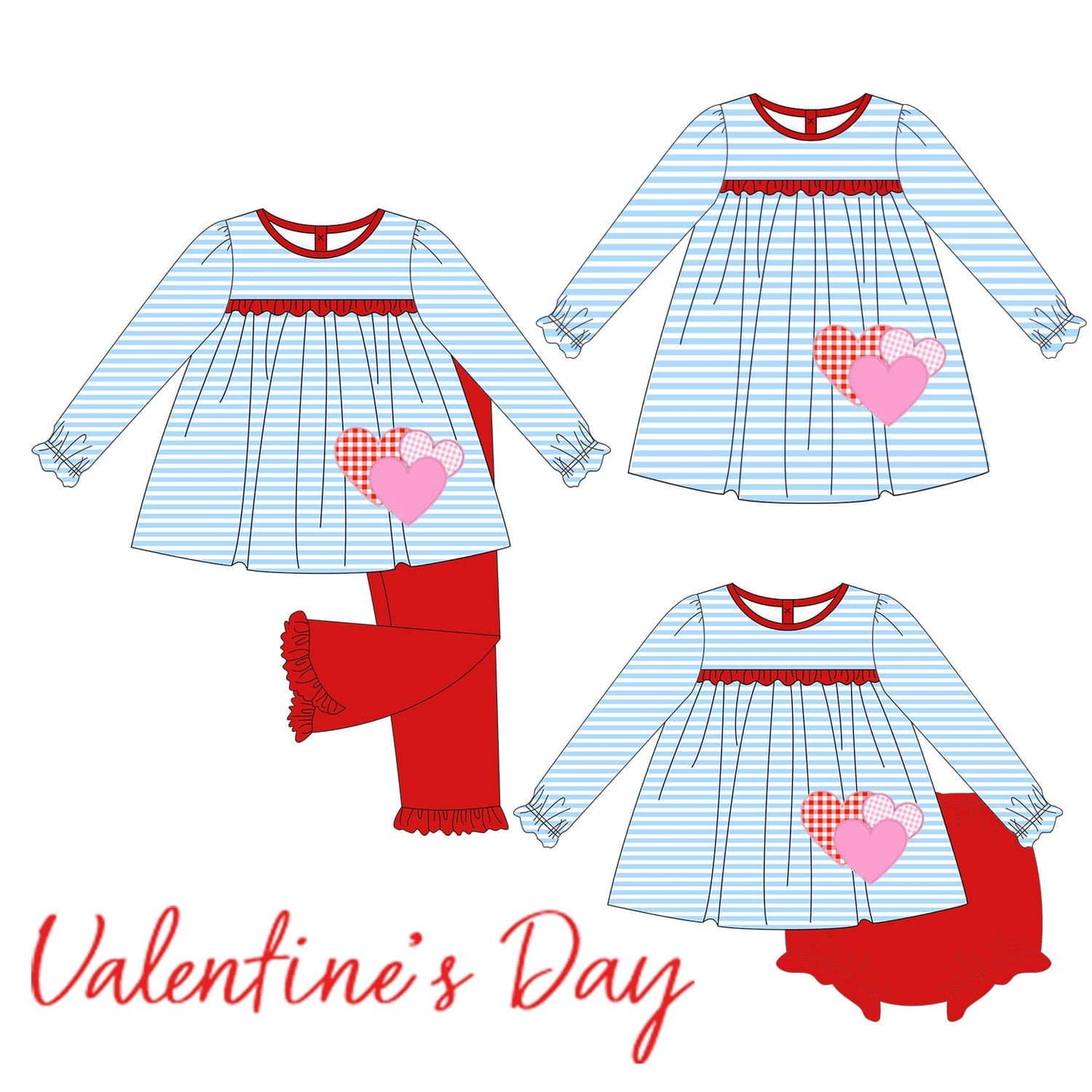 Heart Applique Girls Collection