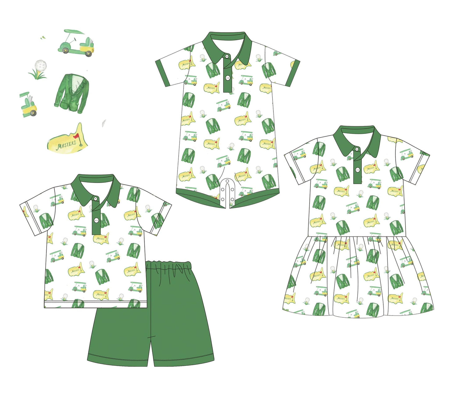 Green & White Golf Collection