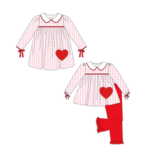 Pink Gingham Heart Applique Collection