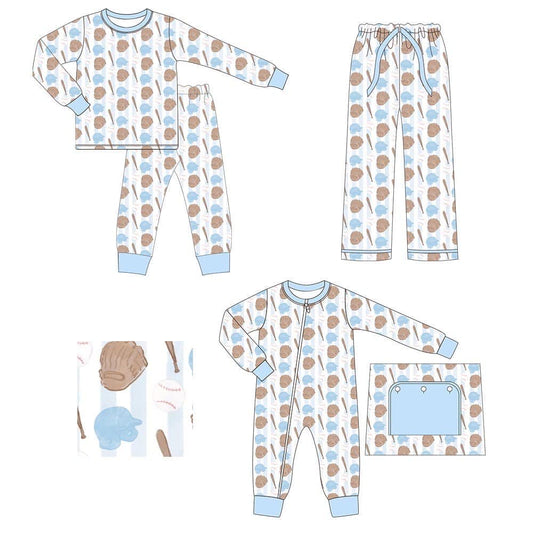 Watercolor Baseball Pajamas