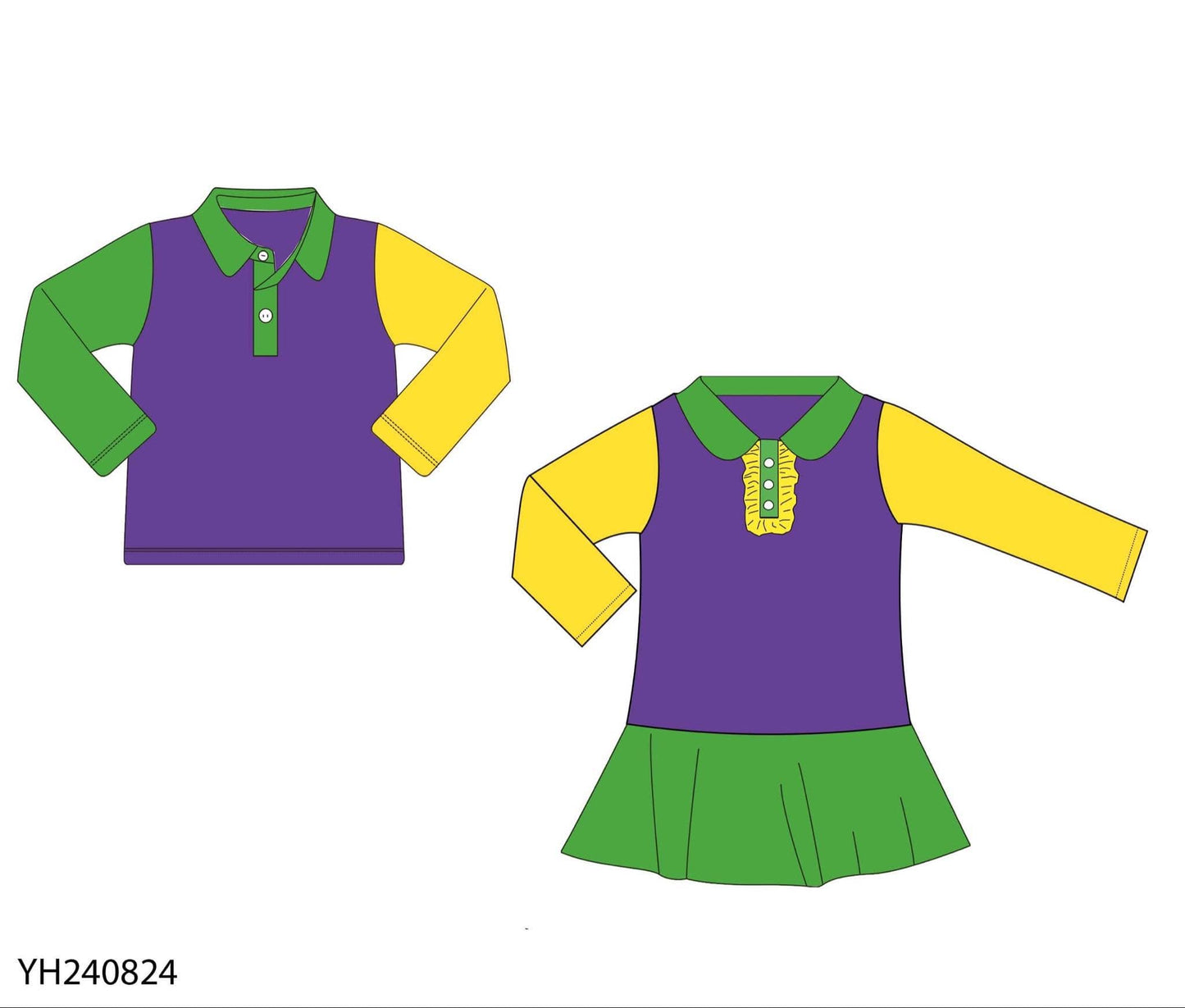 Mardi Gras Color Block Collection