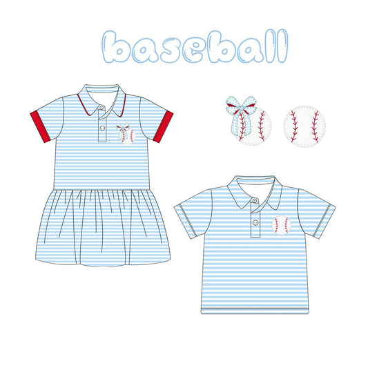 Striped Baseball Applique Collection