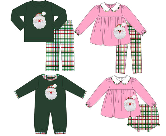 Santa Applique Sibling Sets