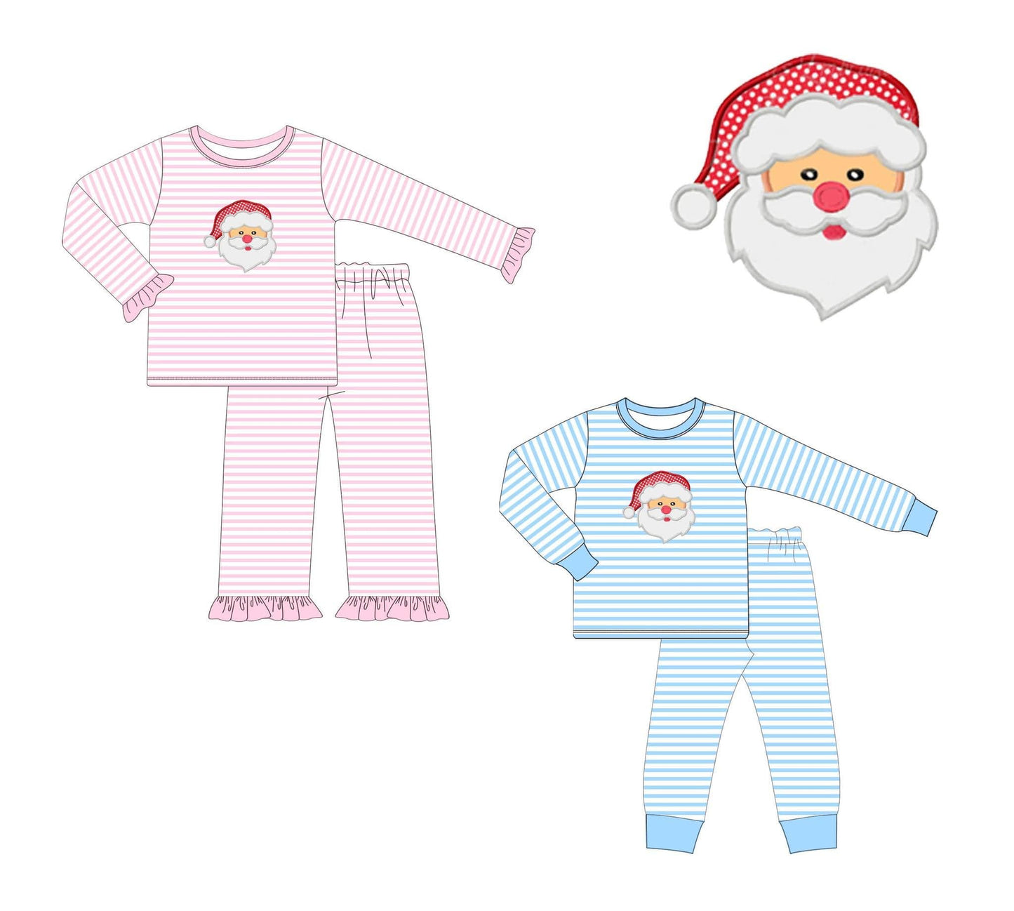 Santa Striped PJs Collection