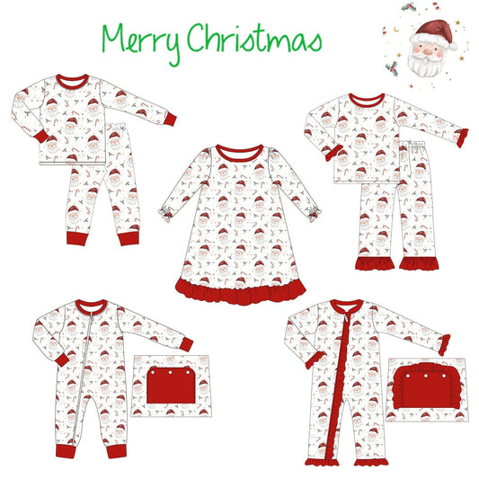 Watercolor Santa Pajamas