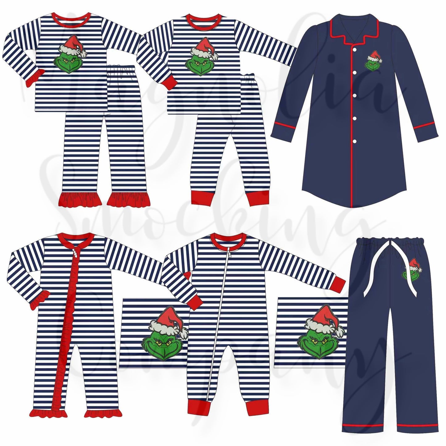 Merry Grinchmas Striped PJs - Kid Sizes