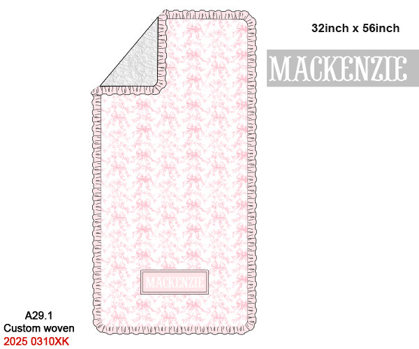 Pink Flowers + Bows Toile Luggage