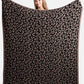 Luxury Soft Leopard Print Throw Blanket: Gray