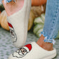 White Christmas Santa Clause Graphic Plush Slippers