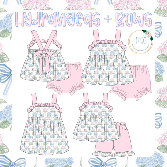 Hydrangeas + Bows