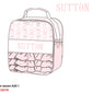Pink Flowers + Bows Toile Luggage