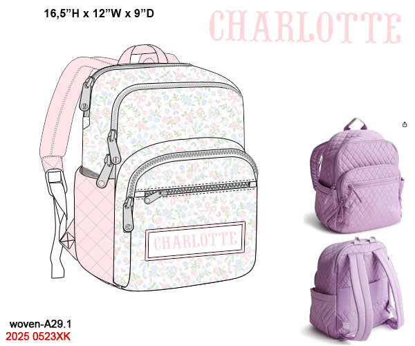 Flowers, Bows & Rainbows Luggage