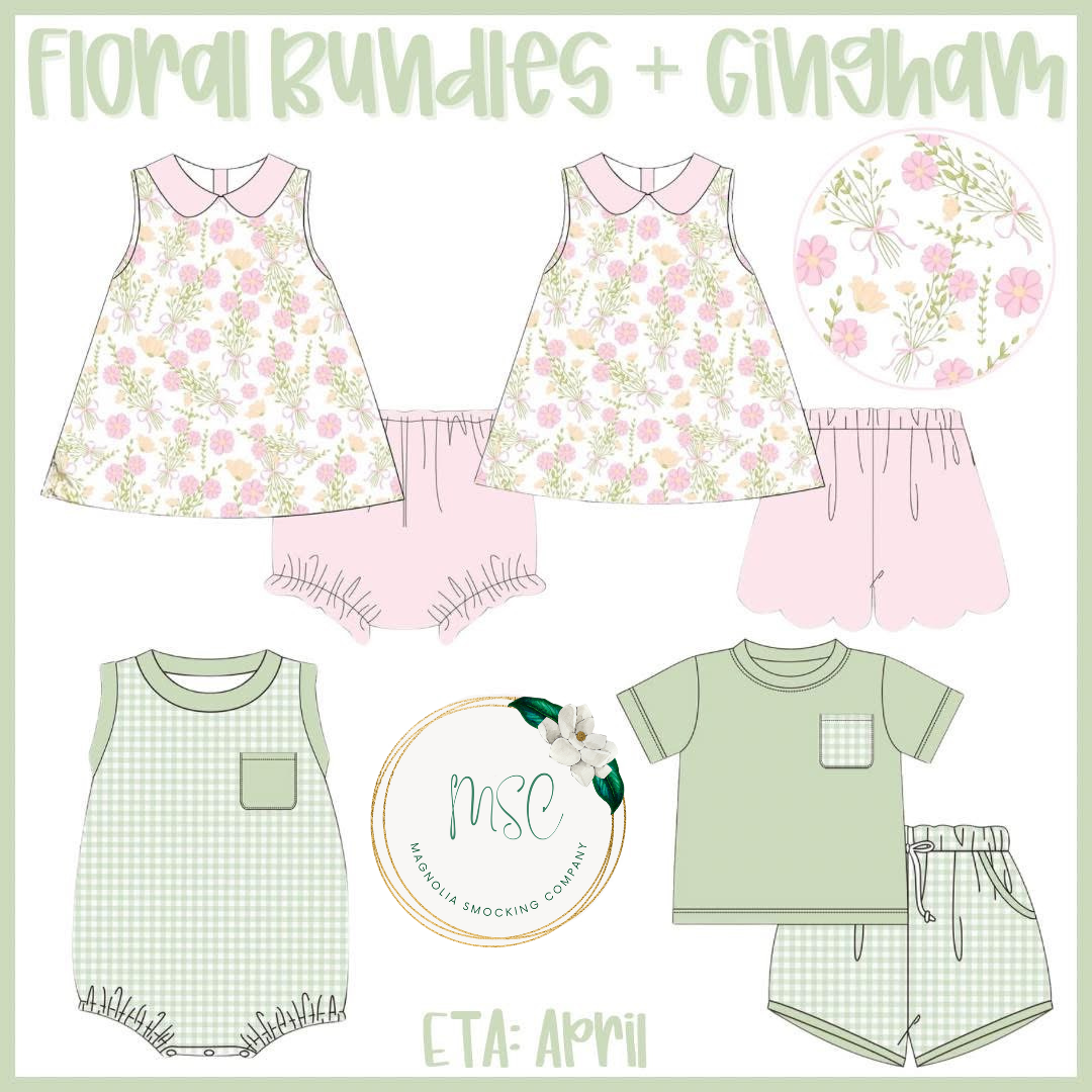 Floral Bundles + Gingham