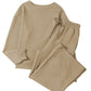 Khaki Ultra Loose Textured 2pcs Slouchy Outfit