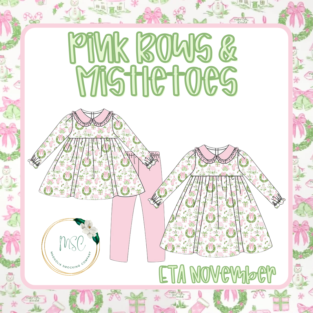 Pink Bows & Mistletoes