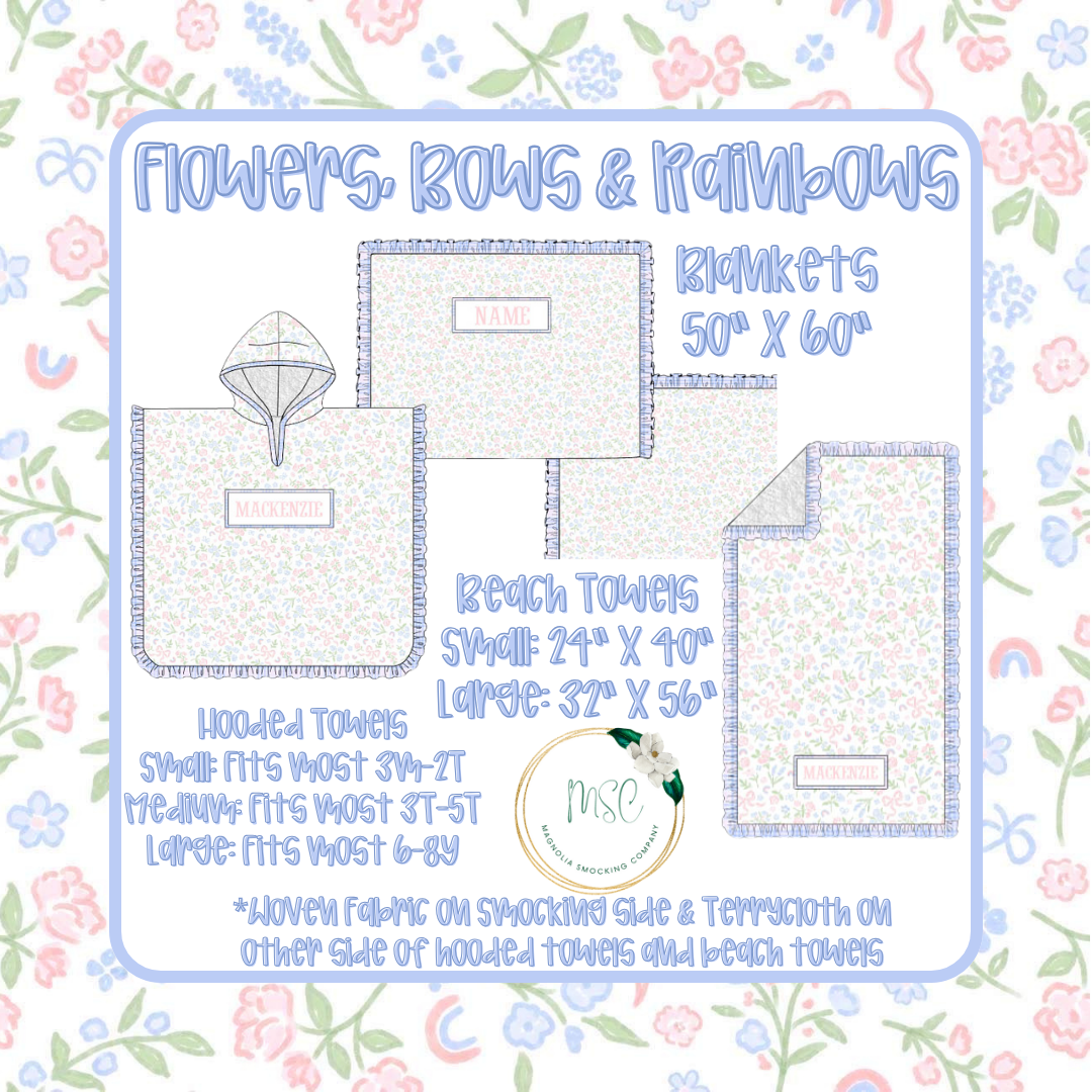 Flowers, Bows & Rainbows Luggage
