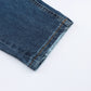 Blue Distressed Button Fly High Waist Skinny Jeans