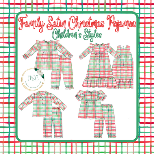 Satin Christmas Pajamas