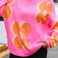 Flower Pattern Slouchy Sweater