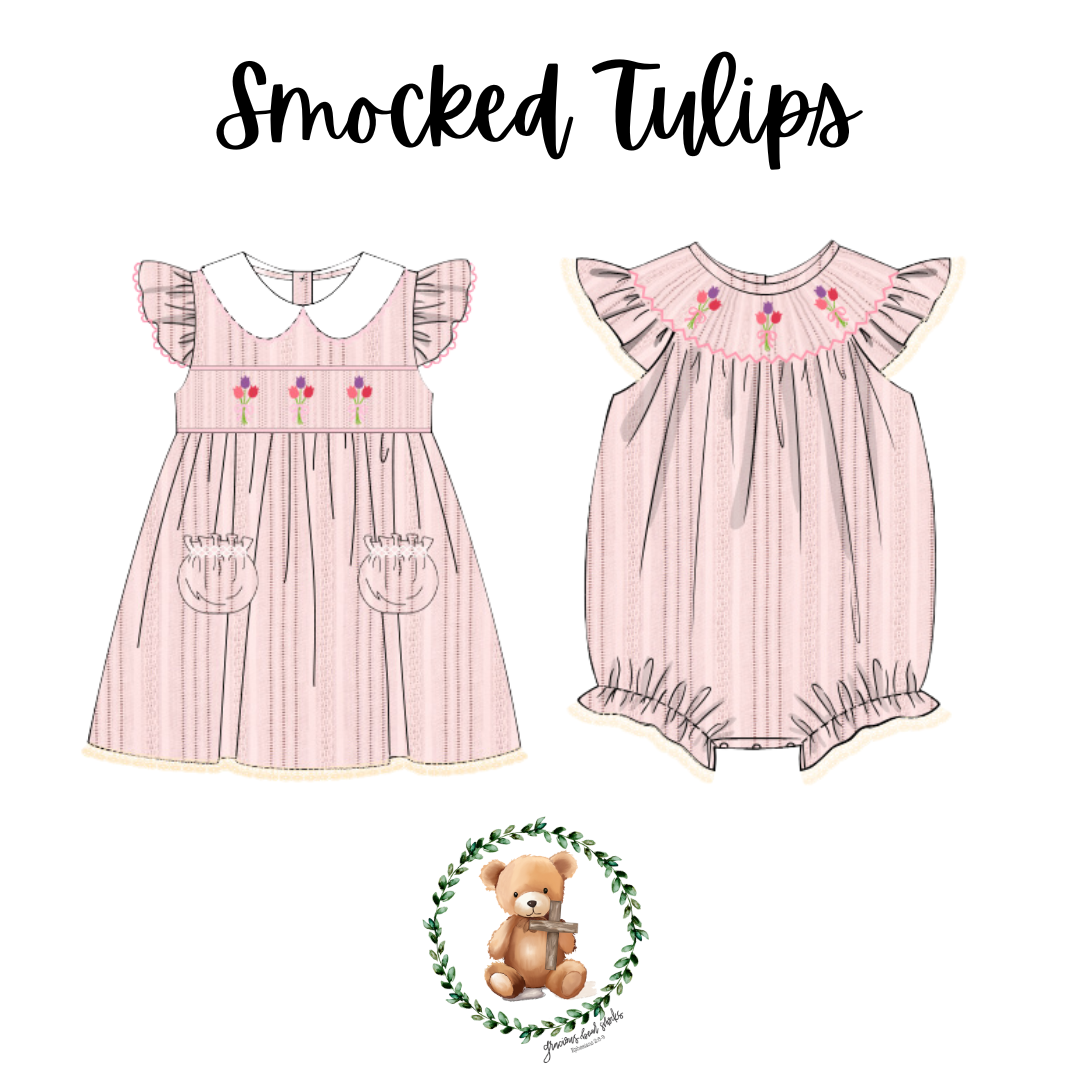 PO17 - Smocked Tulips Dress (ETA April)