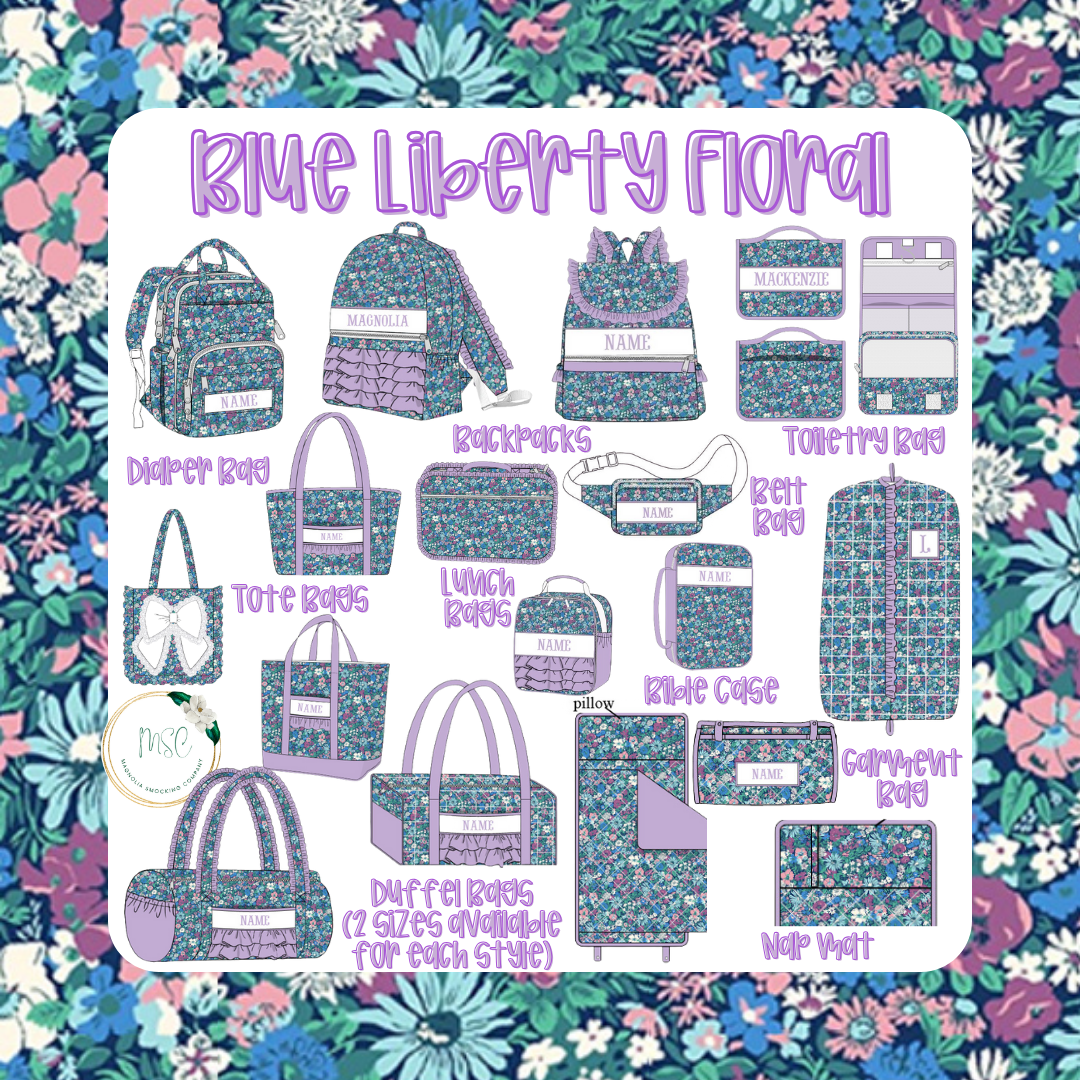 Blue Liberty Floral Luggage