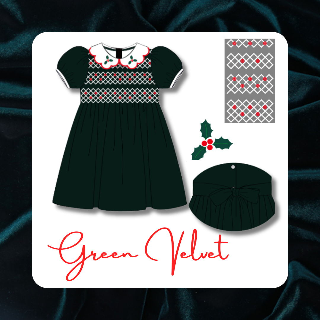 Green Velvet & Christmas Plaid Family - Adult Collection