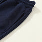 Navy Blue Ultra Loose Textured 2pcs Slouchy Outfit