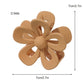 Camel Sweet Hollowed Flower Shape Claw Clip