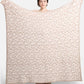 Luxury Soft Leopard Print Throw Blanket: Gray