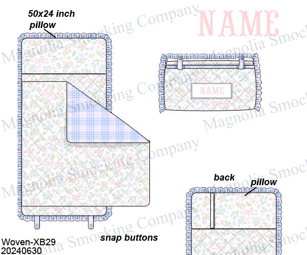 Girls Custom Smocked Luggage Pre-Order