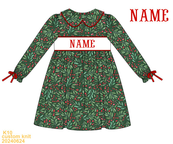 Holly Jolly Name Smocks