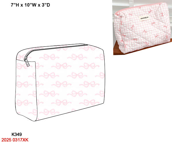Pink Bow Trellis Luggage