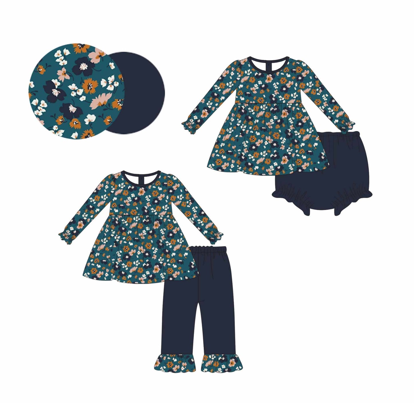 Turquoise Floral Sets